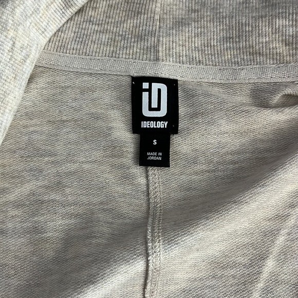 Ideology Open Front Pockets Cardigan Heathered Off White Cream Size Small NWT - Picture 5 of 9